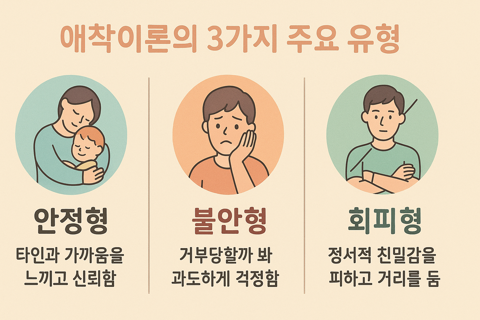 애착 유형 분류 다이어그램